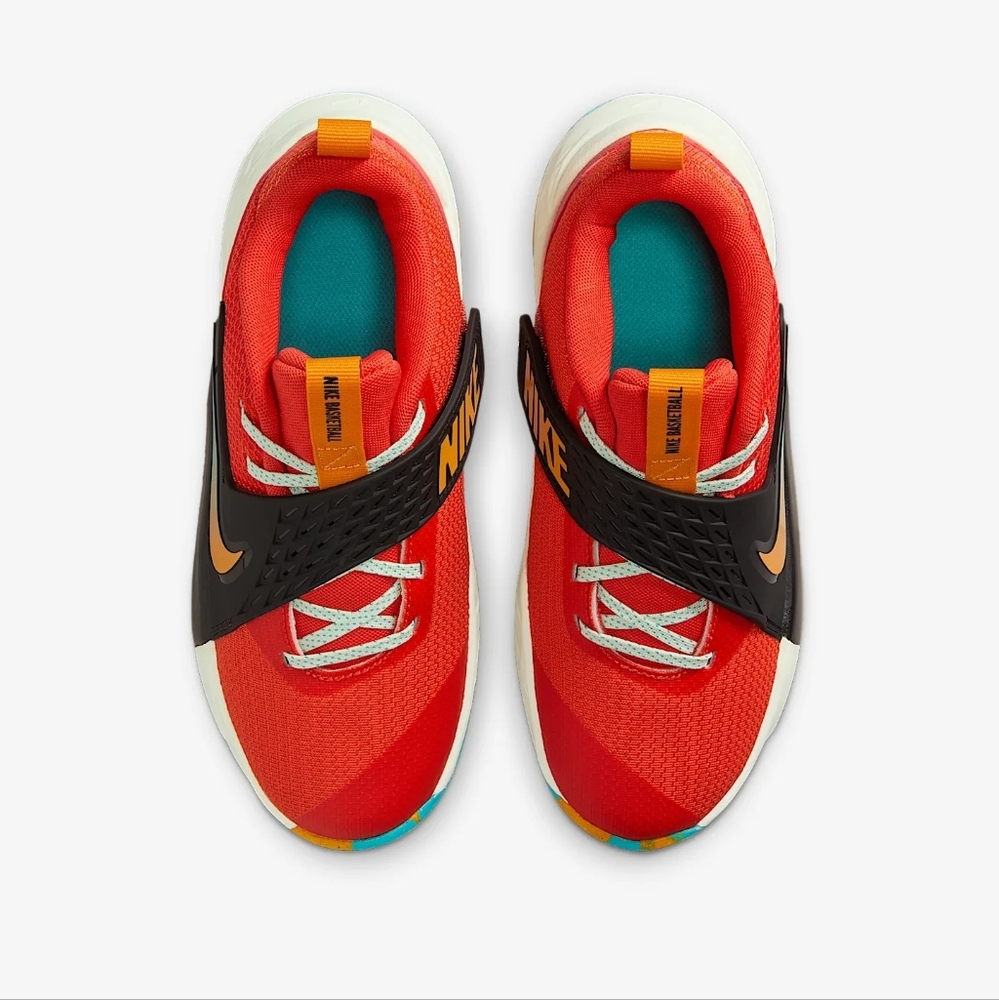 Nike Team Hustle D 12 Big Kids' Red and Black Athletic Shoes - Picture 4 of 7